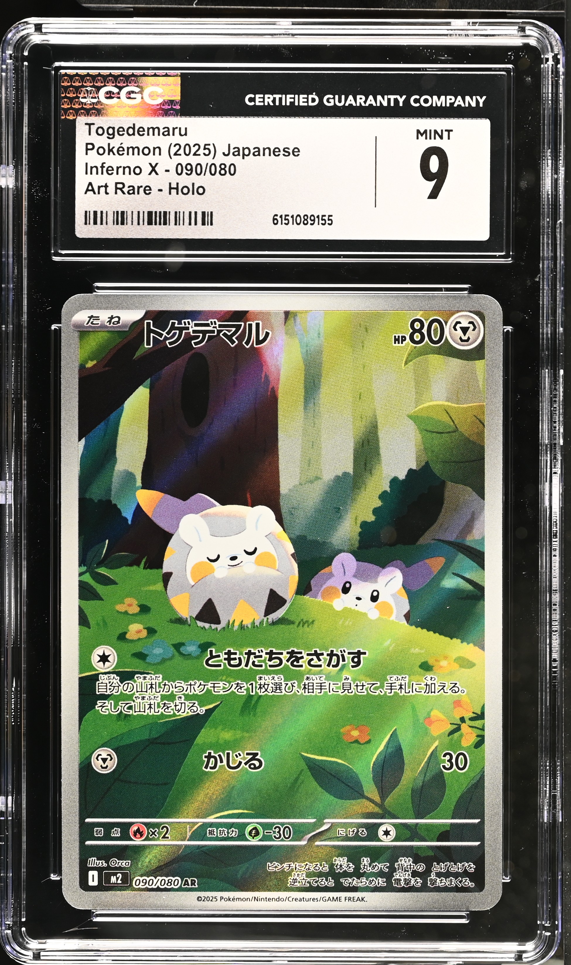 2025 Pokemon Inferno X Togedemaru Art Rare Holo Japanese