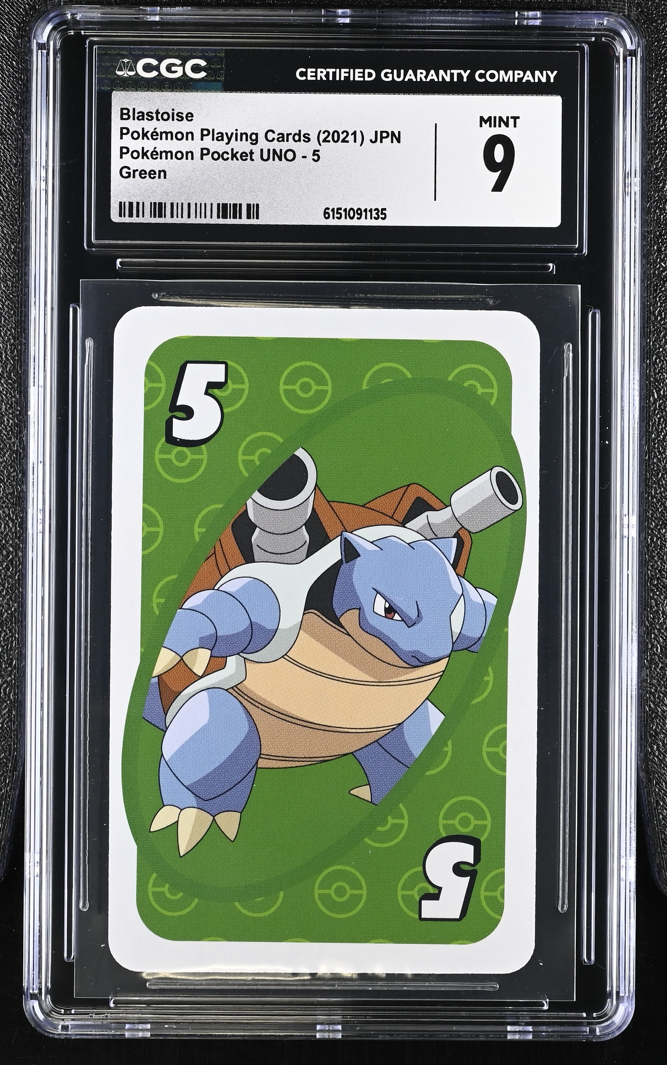 2021 Pokemon Playing Cards Pokemon Pocket UNO Blastoise Green JPN