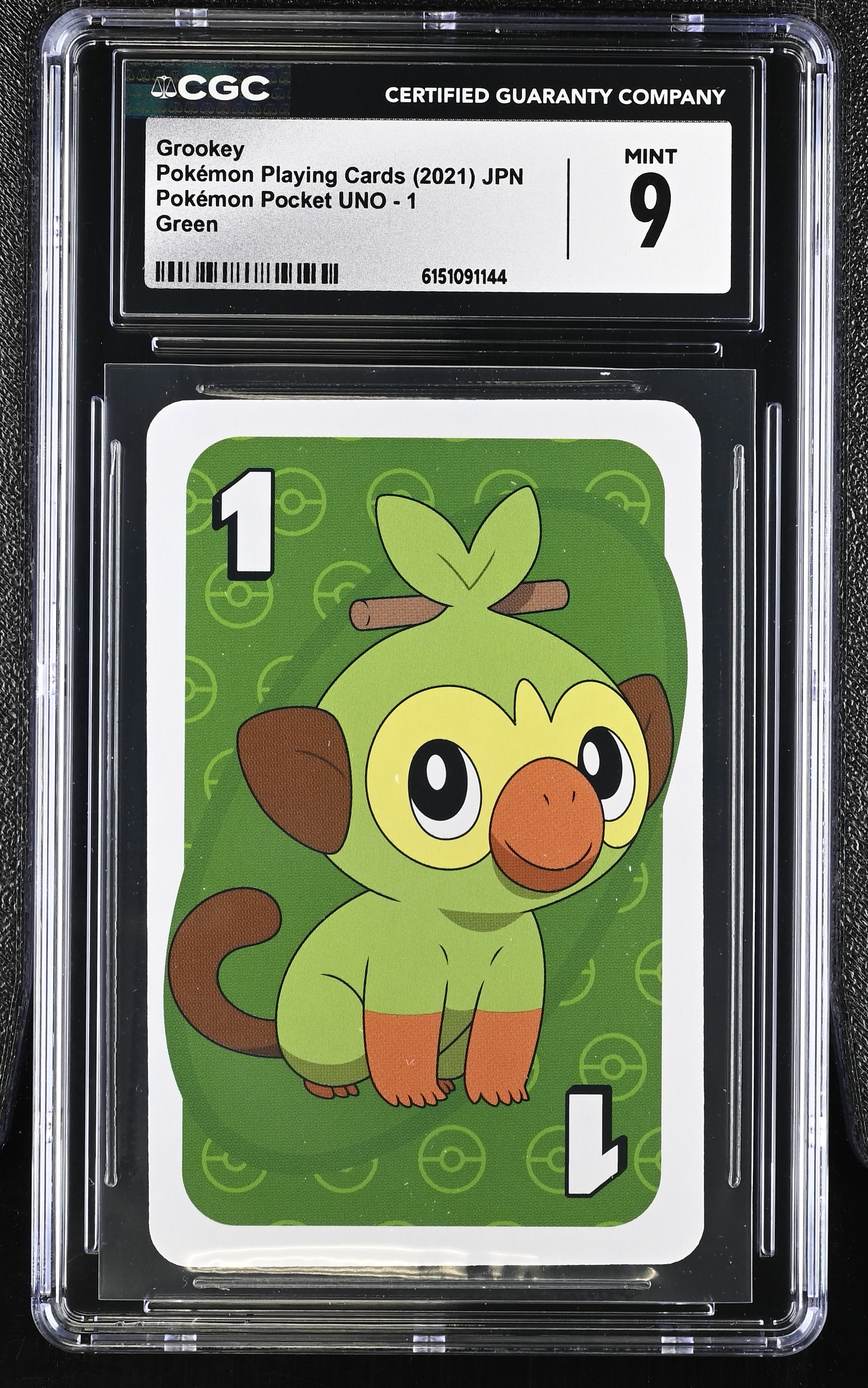 2021 Pokemon Playing Cards Pokemon Pocket UNO Grookey Green JPN