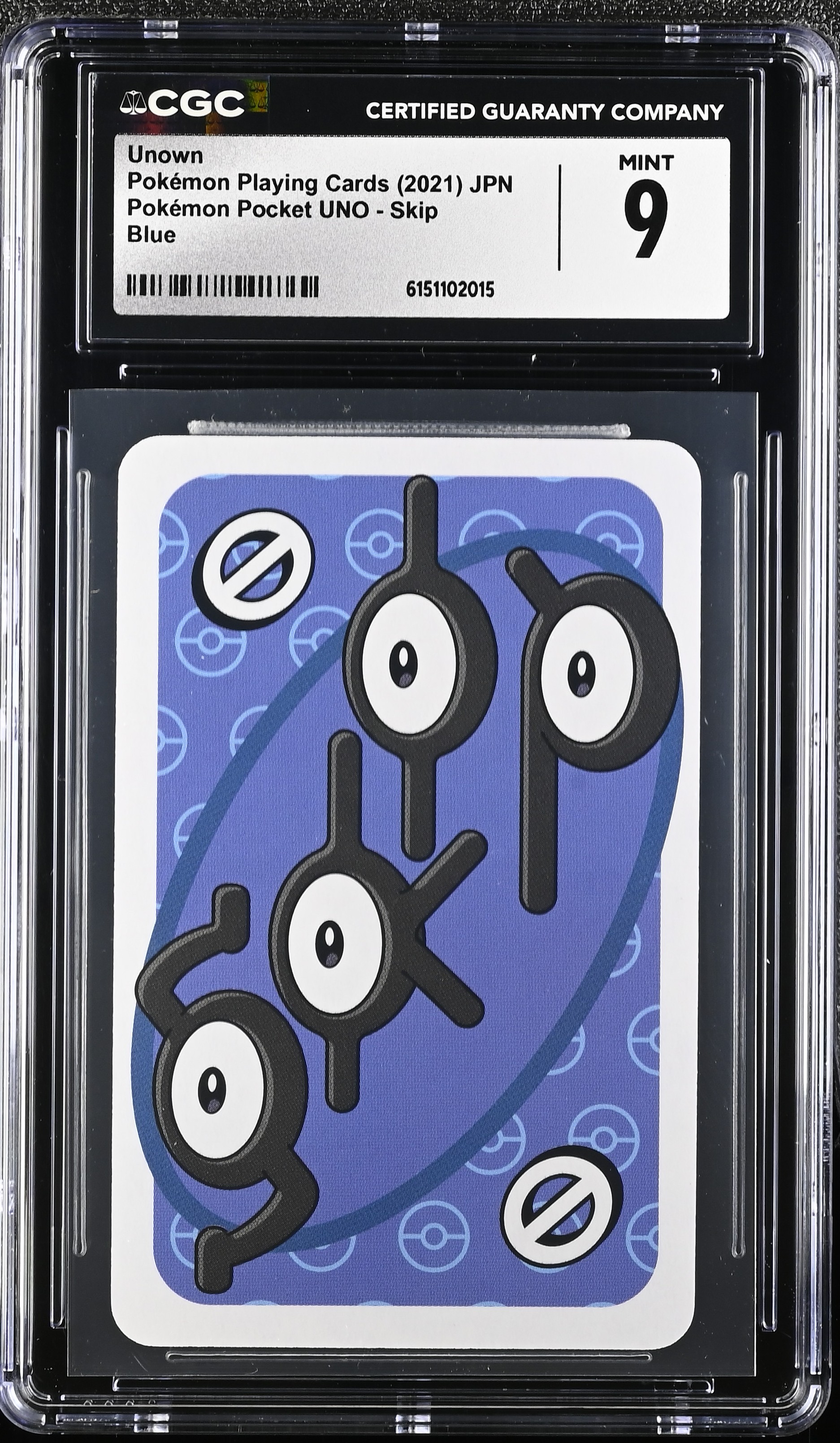 2021 Pokemon Playing Cards Pokemon Pocket UNO Unown Blue JPN