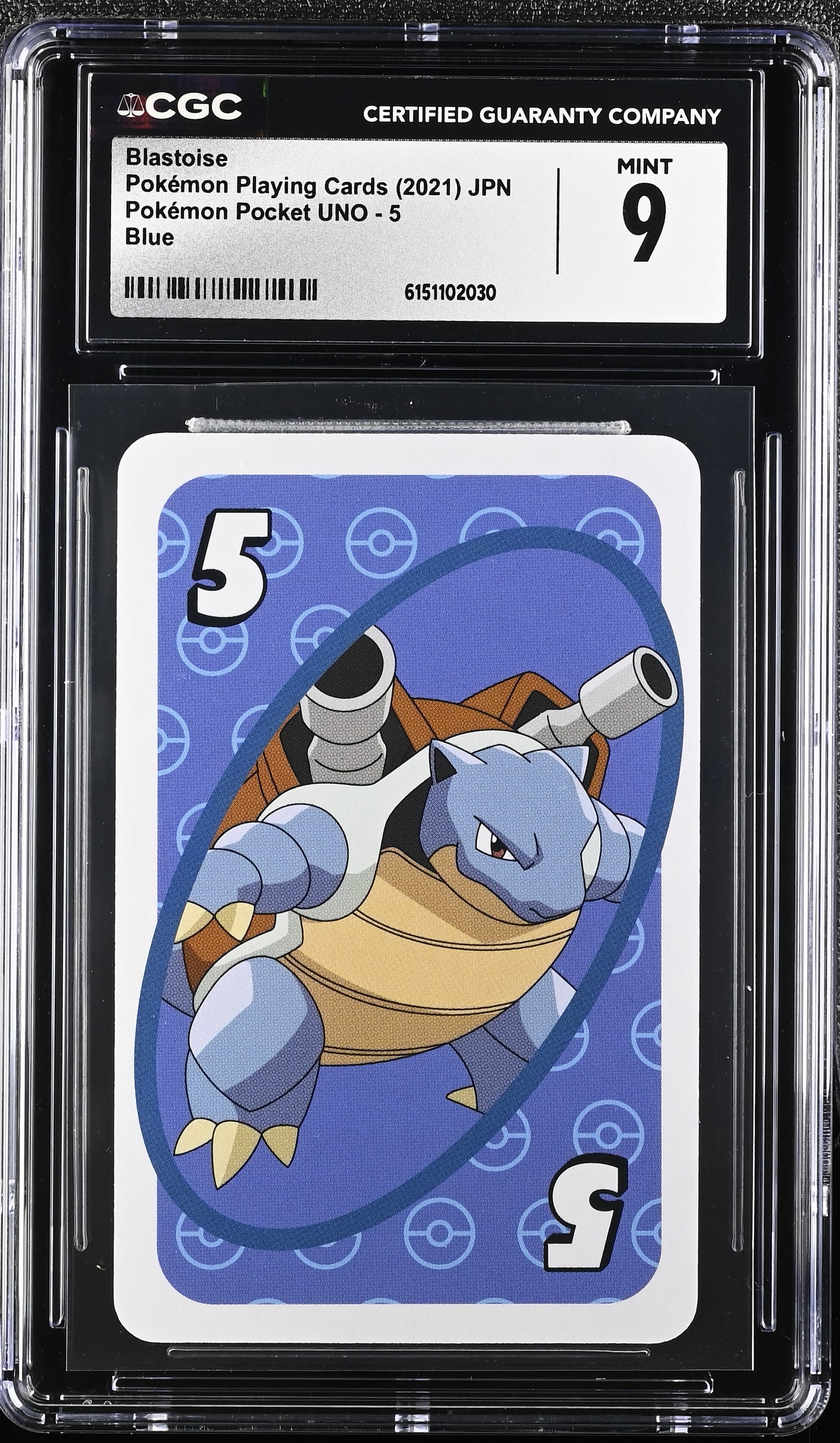 2021 Pokemon Playing Cards Pokemon Pocket UNO Blastoise Blue JPN