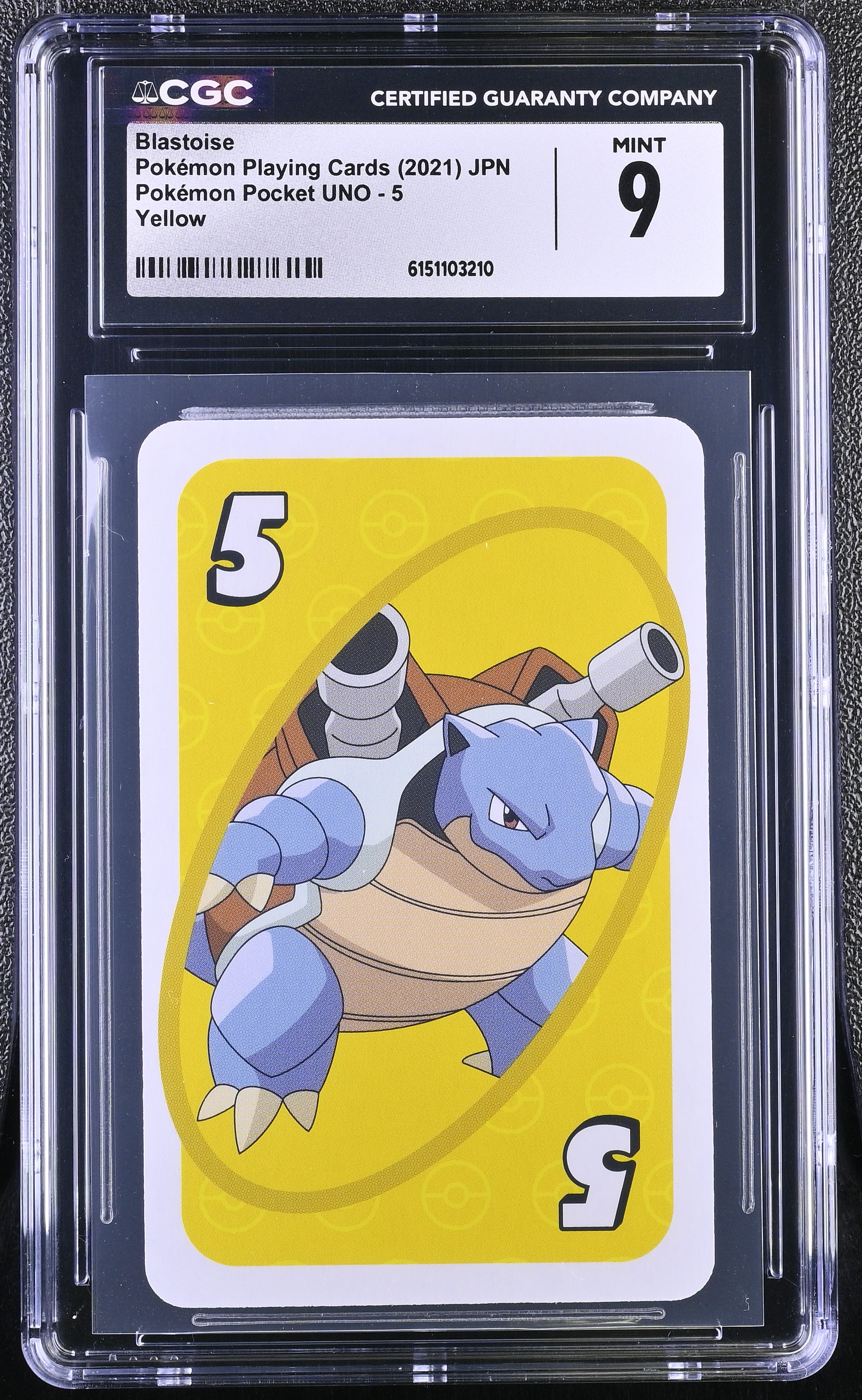 2021 Pokémon Playing Cards Pok^mon Pocket UNO Blastoise Yellow JPN