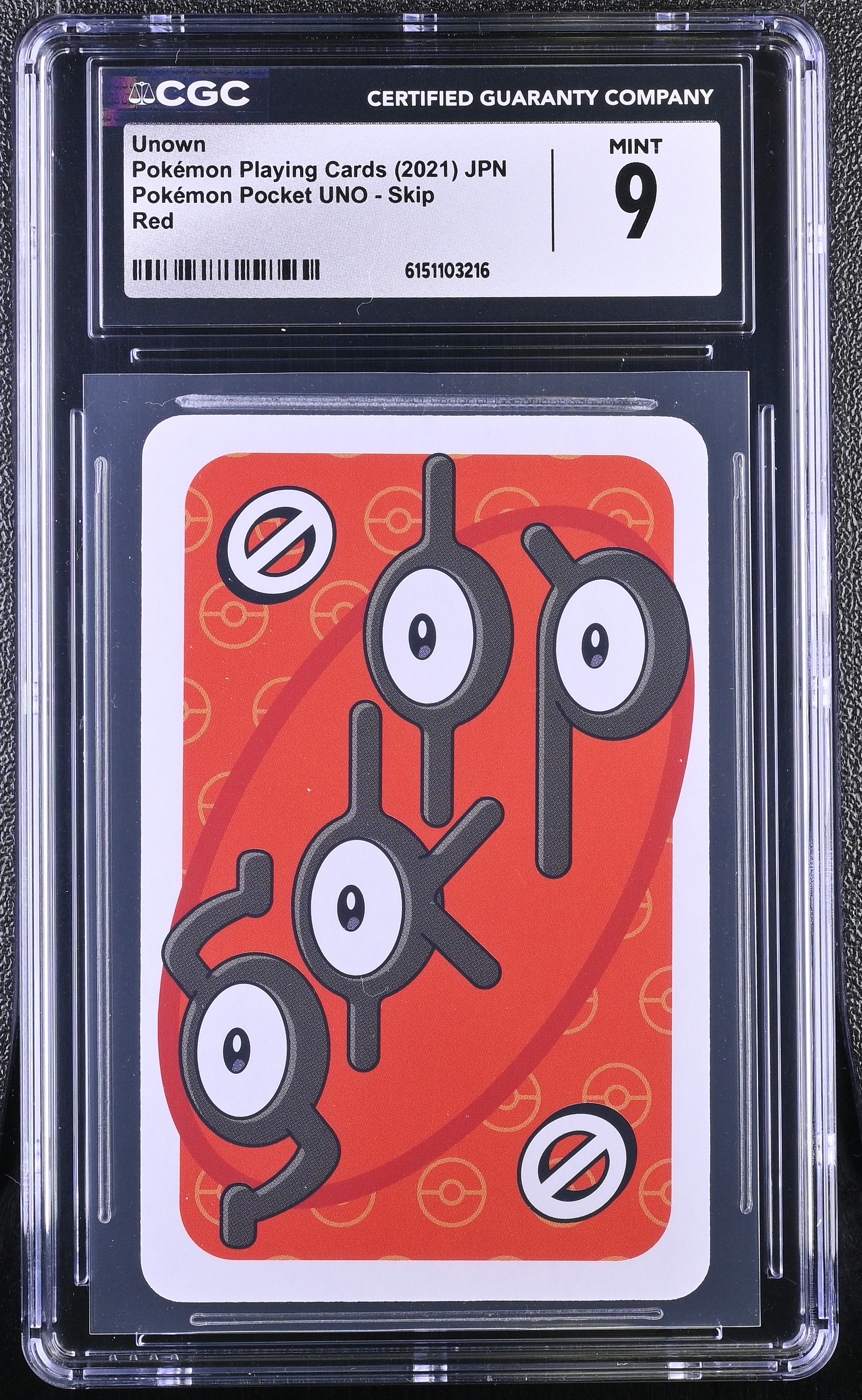 2021 Pokemon Playing Cards Pokemon Pocket UNO Unown Red JPN