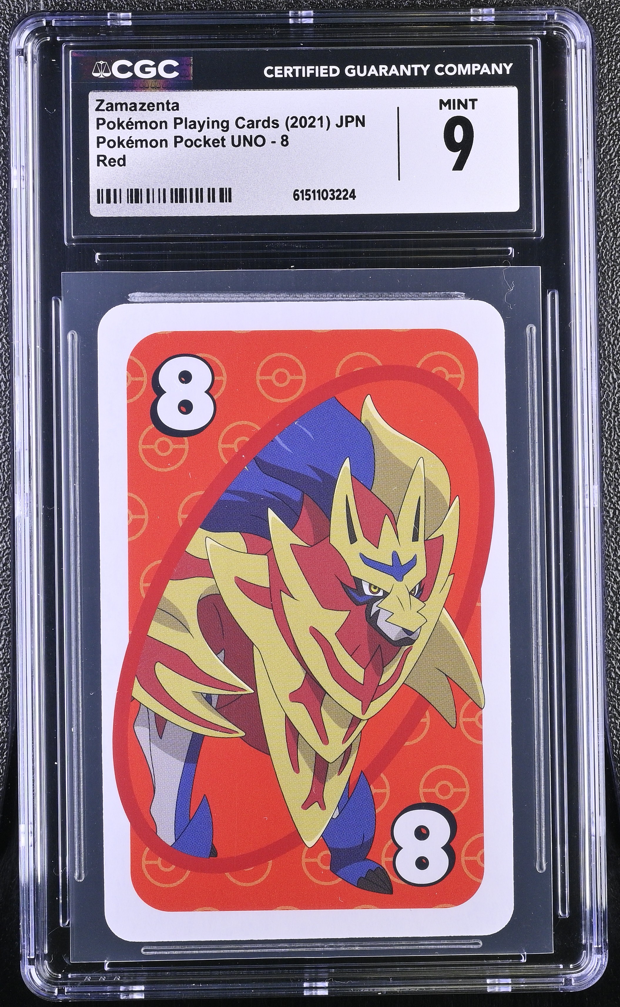 2021 Pokemon Playing Cards Pokemon Pocket UNO Zamazenta Red JPN
