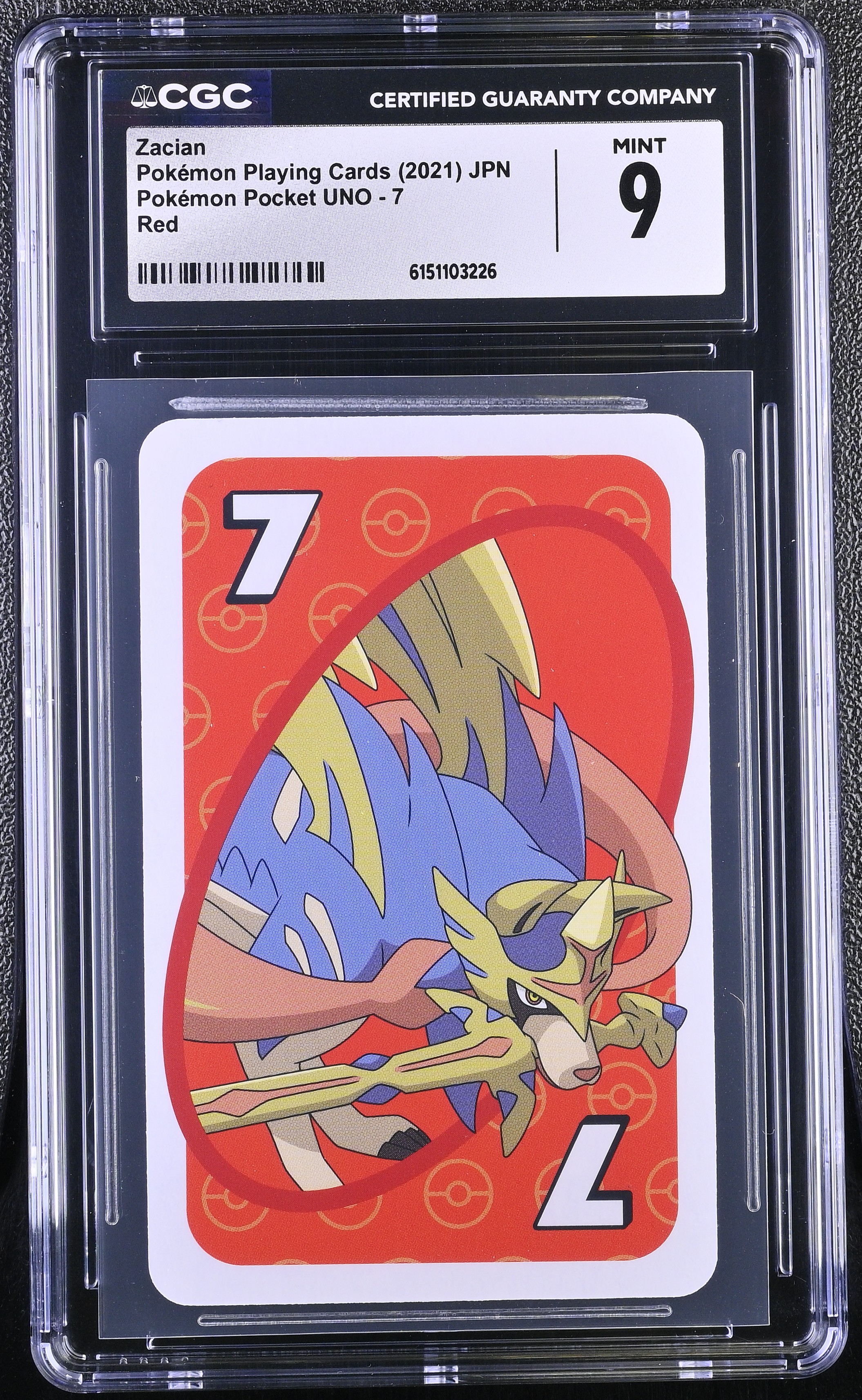 2021 Pokemon Playing Cards Pokemon Pocket UNO Zacian Red JPN