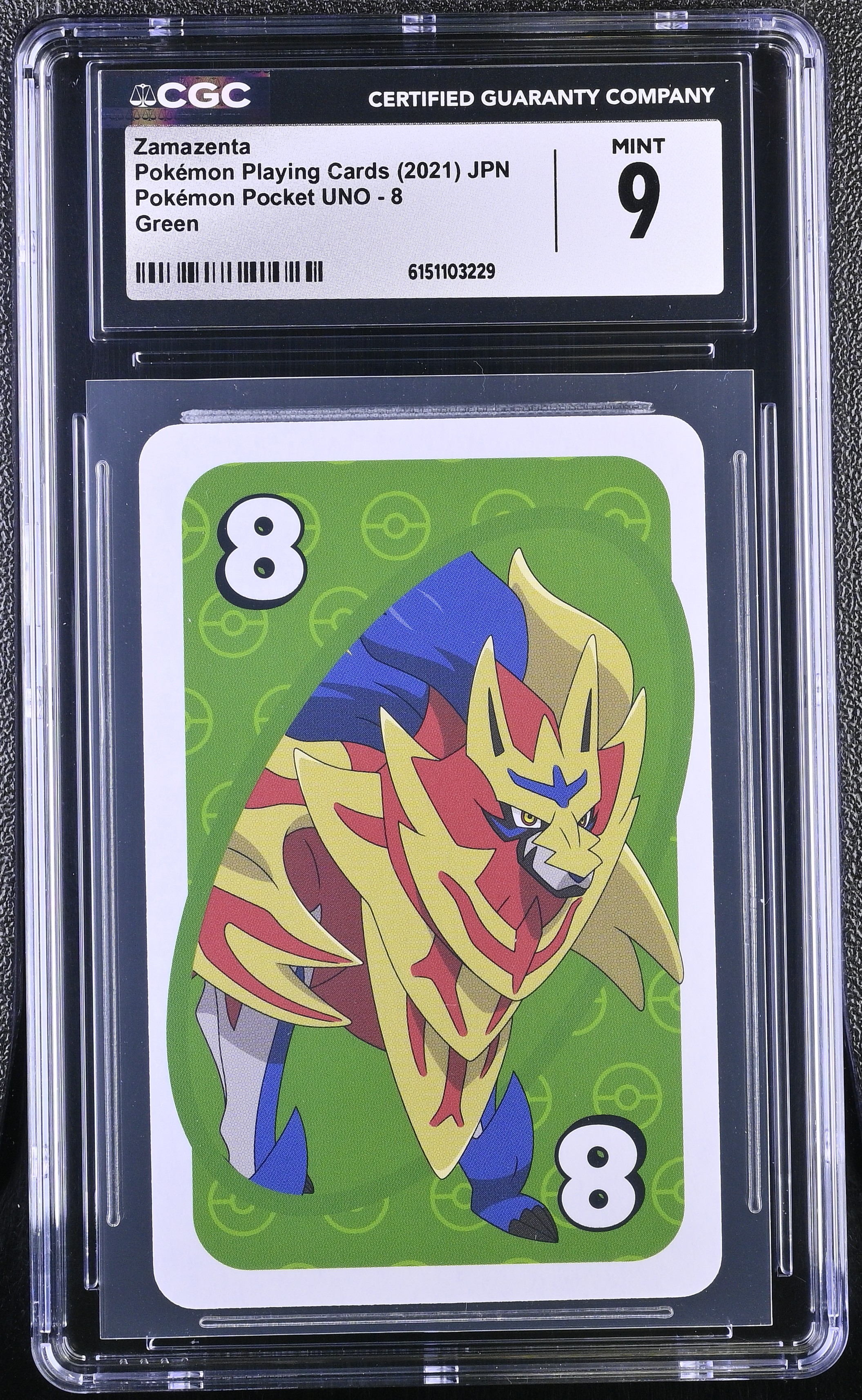 2021 Pokemon Playing Cards Pokemon Pocket UNO Zamazenta Green JPN