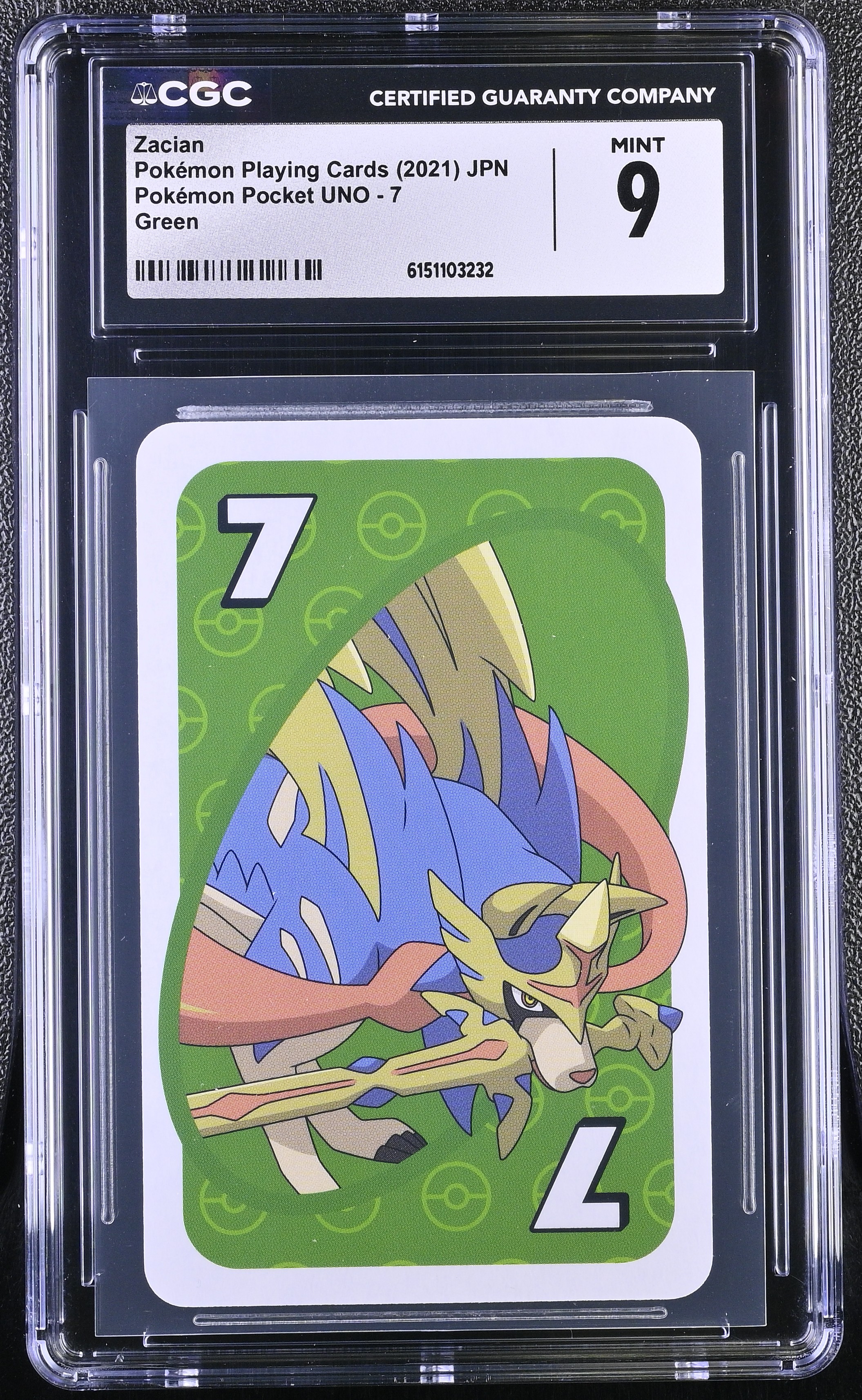 2021 Pokémon Playing Cards Pok^mon Pocket UNO Zacian Green JPN