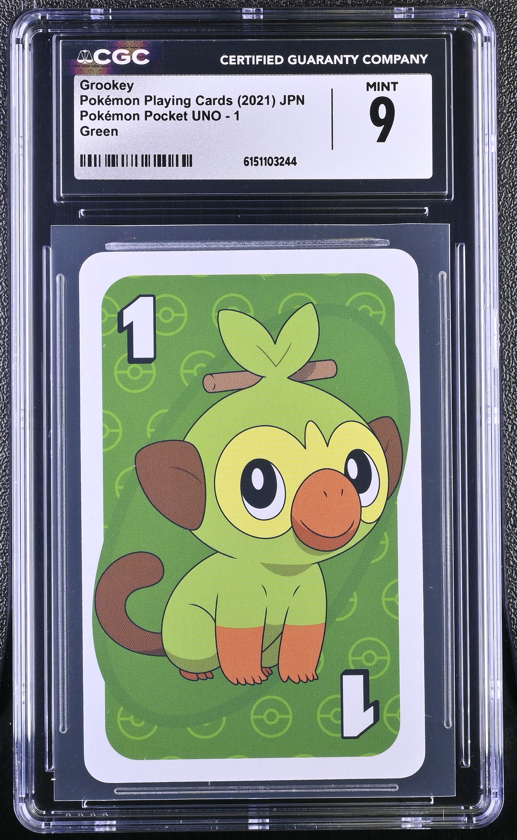 2021 Pokemon Playing Cards Pokemon Pocket UNO Grookey Green JPN