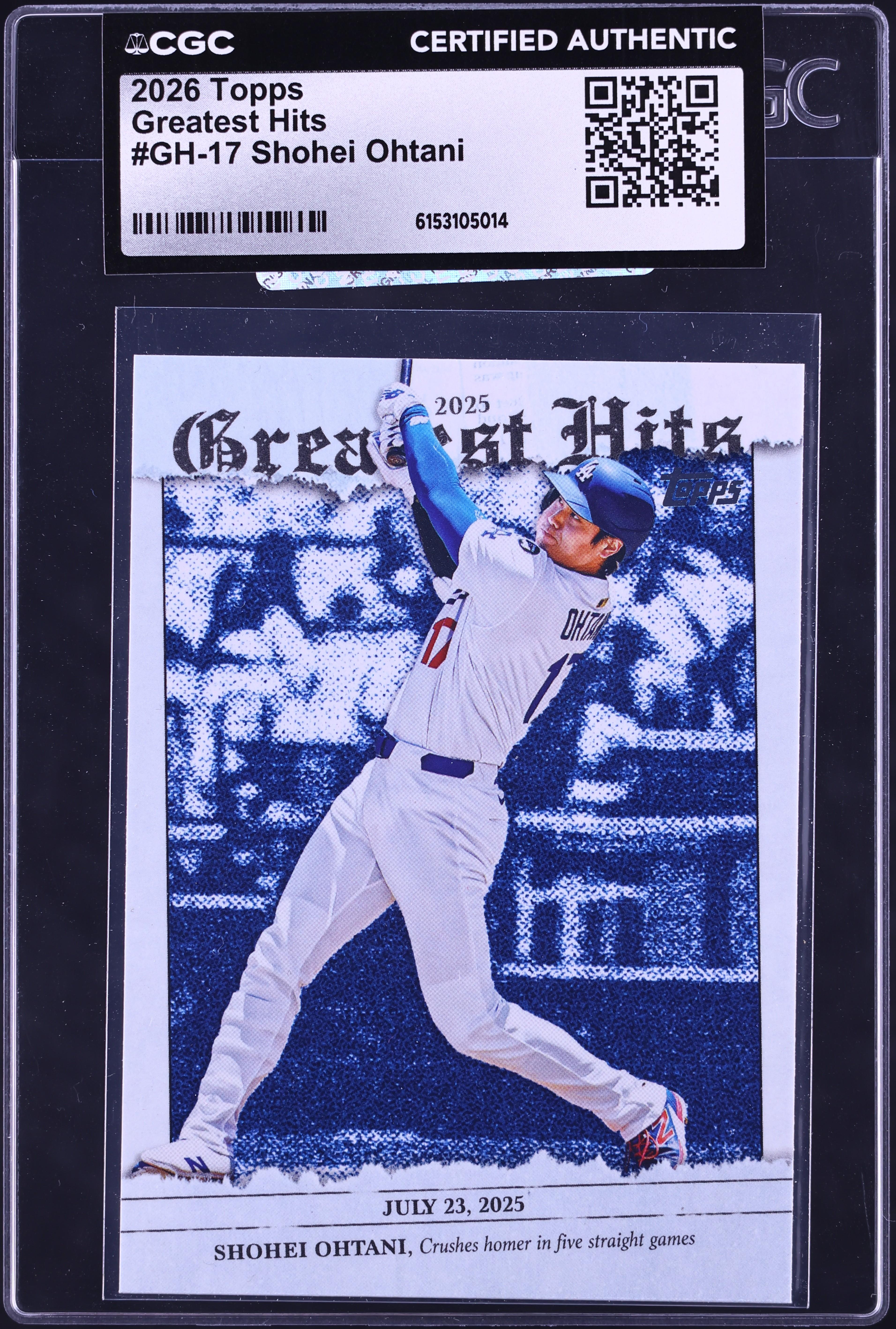2026 Topps Greatest Hits Shohei Ohtani #GH-17 CGC AUTH