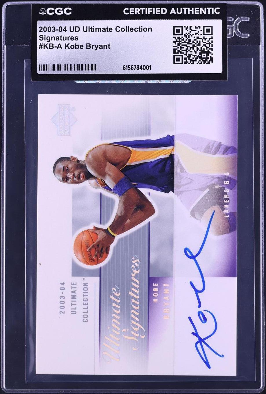2003 Ultimate Collection Signatures Kobe Bryant AUTO #KB-A CGC AUTH