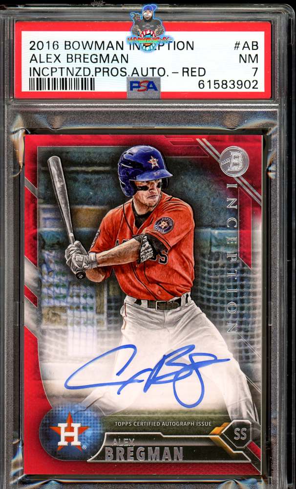 2016 Bowman Inception Inceptionized Prospect Autograph Red Alex Bregman #IBPAAB /1