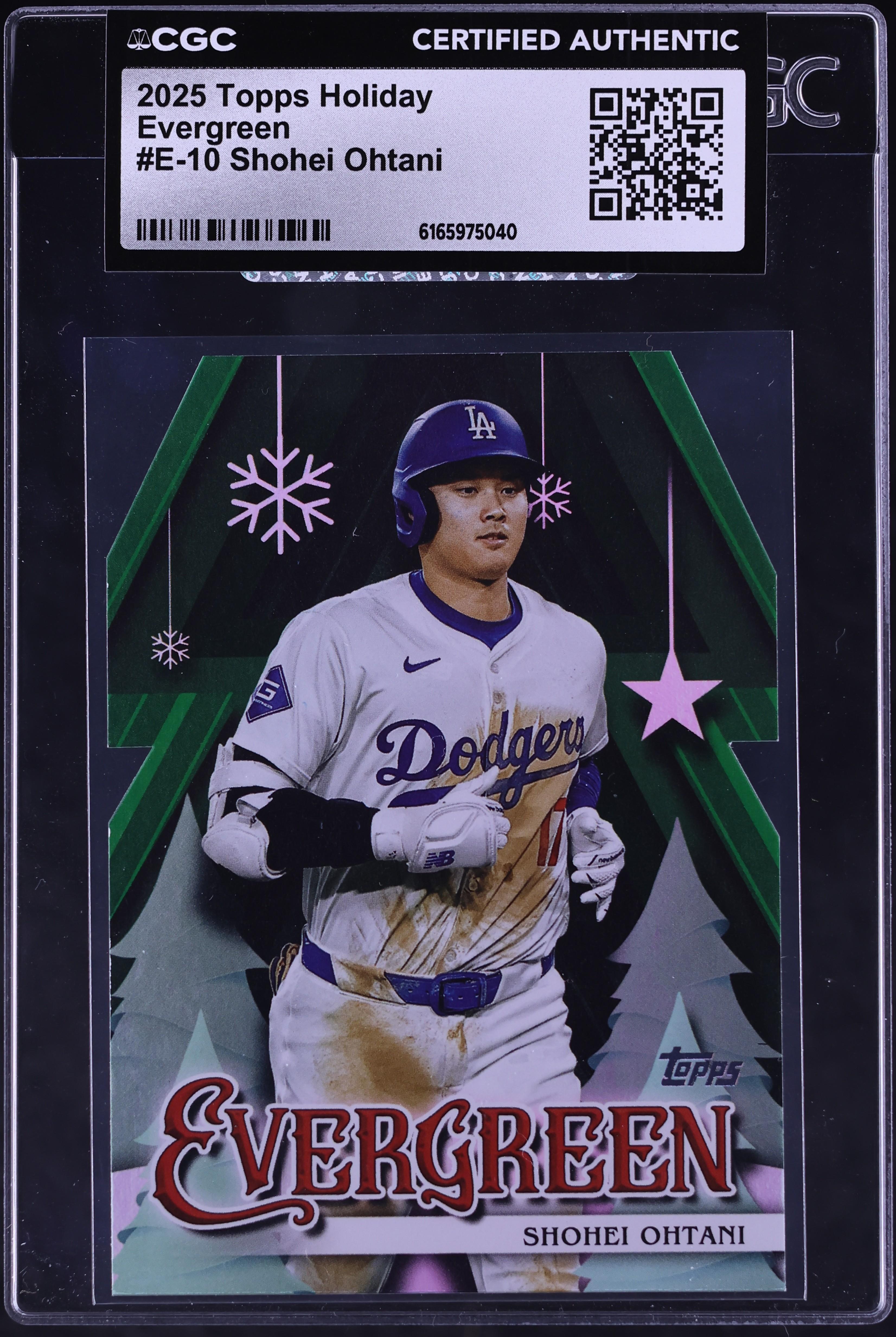 2025 Topps Holiday Evergreen Shohei Ohtani #E-10 CGC AUTH