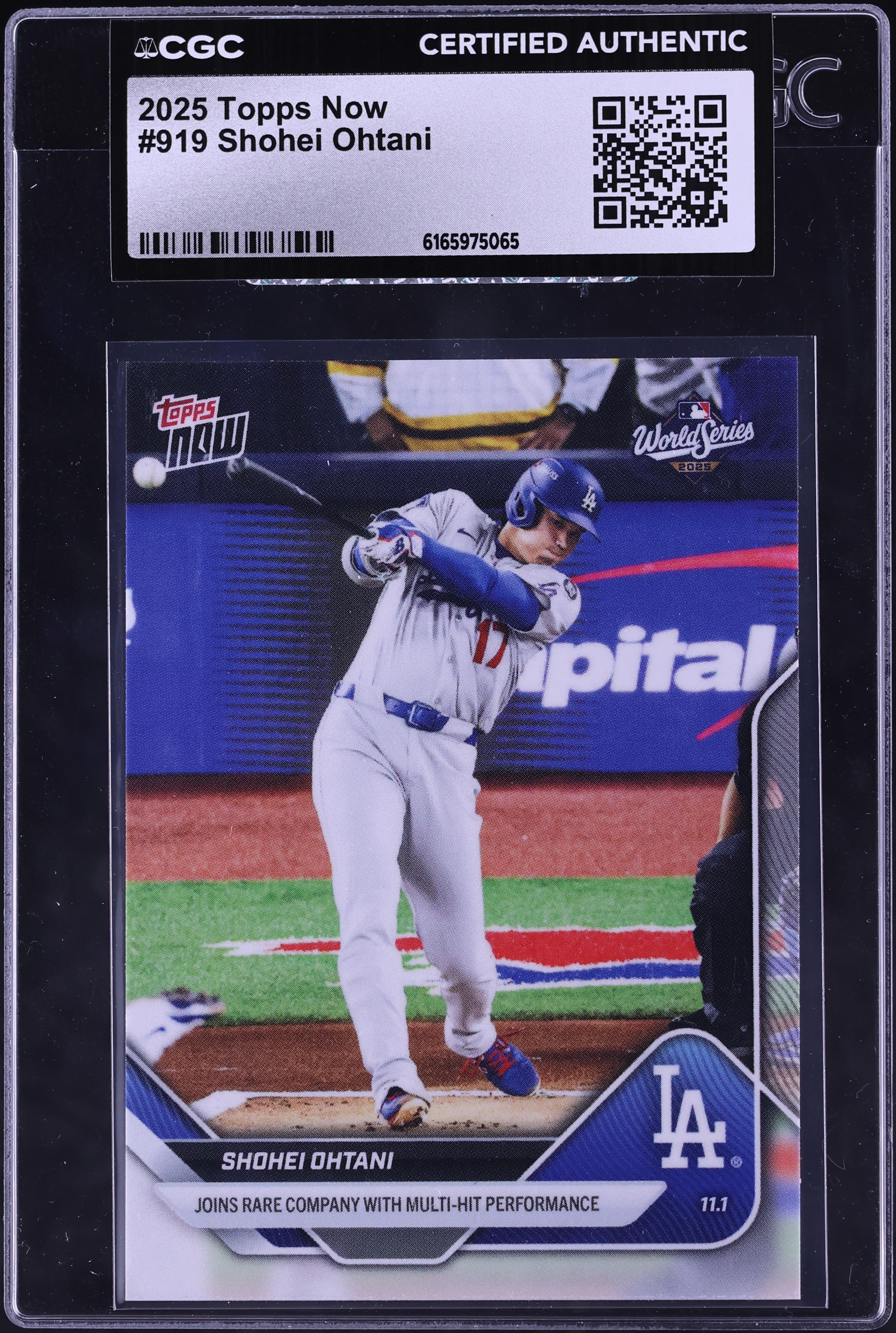 2025 Topps Now Shohei Ohtani #919 CGC AUTH