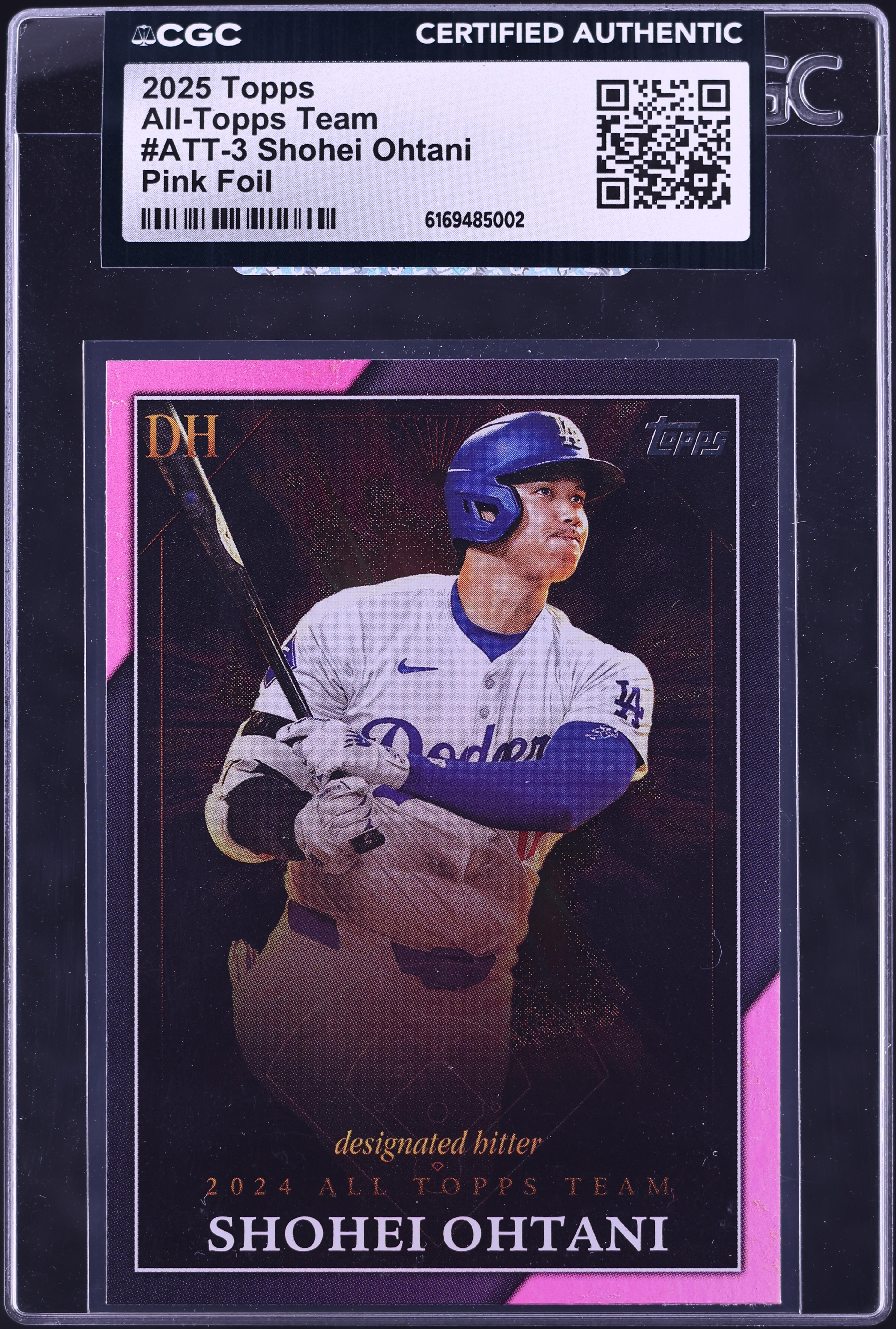 2025 Topps All-Topps Team Pink Foil Shohei Ohtani #ATT-3 CGC AUTH