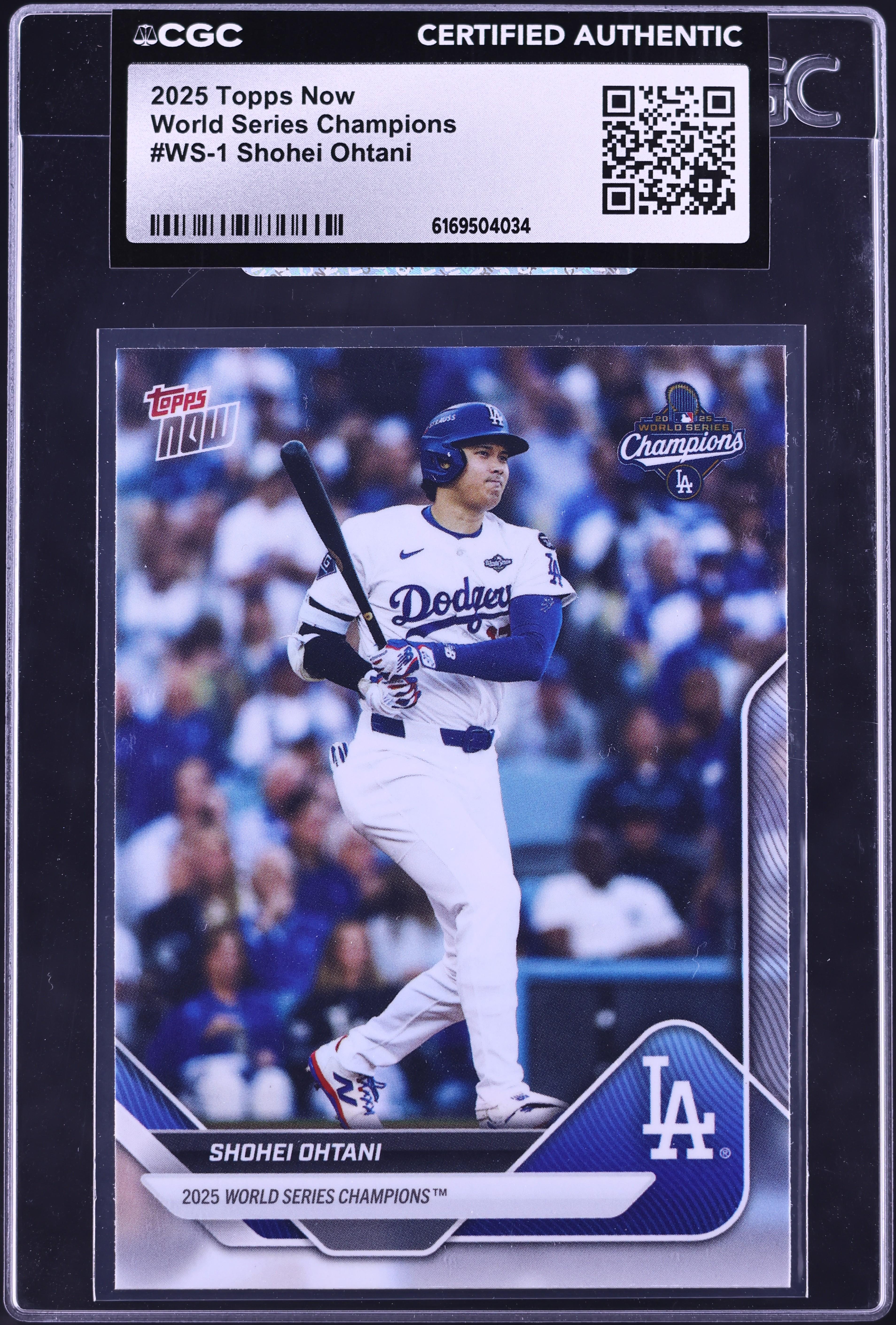 2025 Topps Now World Series Champions Shohei Ohtani #WS-1 CGC AUTH