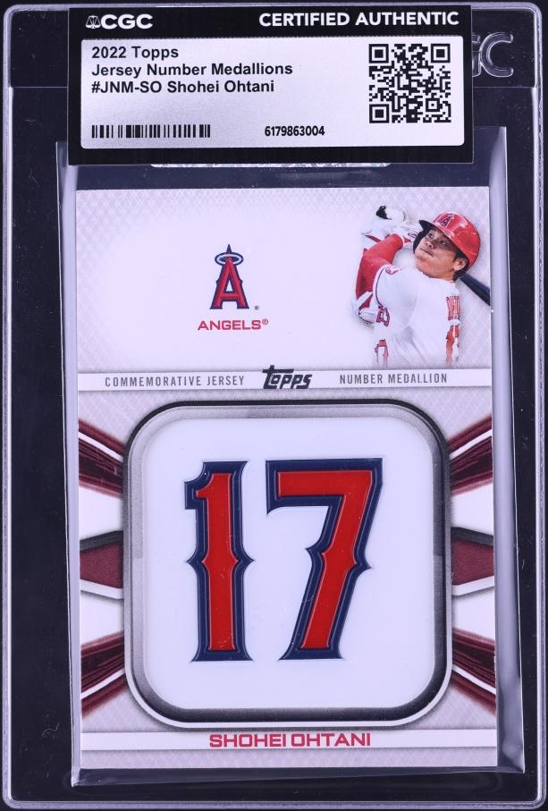 2022 Topps Jersey Number Medallions Shohei Ohtani PATCH #JNM-SO CGC AUTH