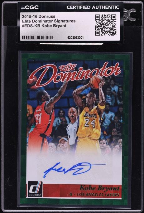 2015-16 Donruss Elite Dominator Signatures Kobe Bryant