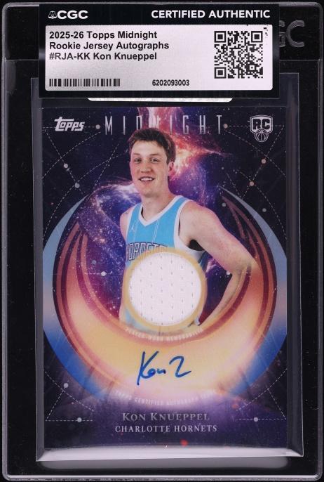 2025-26 Topps Midnight Rookie Jersey Autographs Kon Knueppel