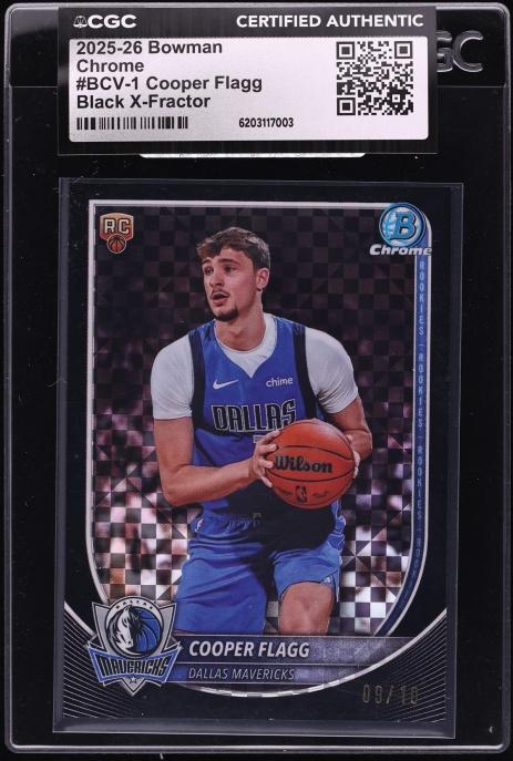 2025-26 Bowman Chrome Cooper Flagg Black X-Fractor