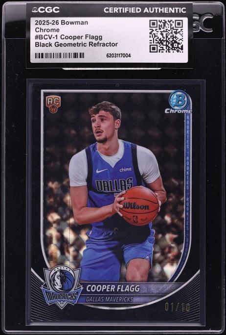 2025-26 Bowman Chrome Cooper Flagg Black Geometric Refractor