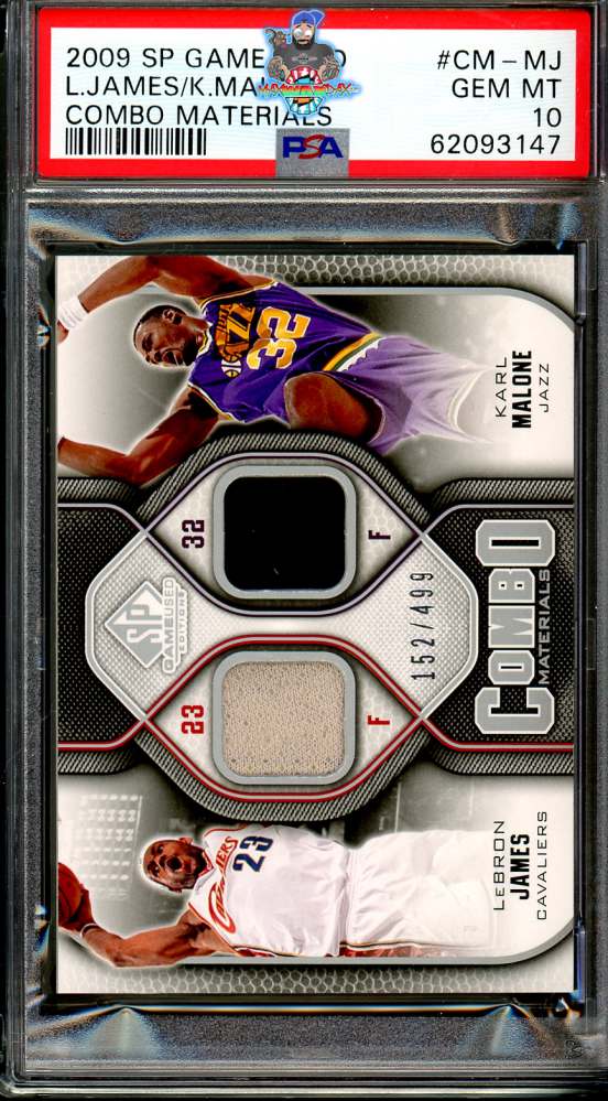 2009 SP Game Used Combo Materials Karl Malone/Lebron James #CMMJ /499