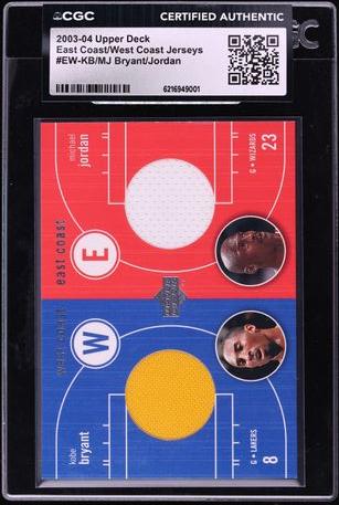 2003 Upper Deck Upper Deck East Coast/West Coast Jerseys Kobe Bryant / Michael Jordan