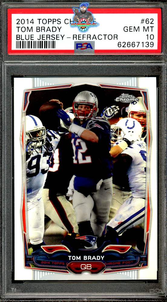 2014 Topps Chrome Blue Jersey Refractor Tom Brady #62