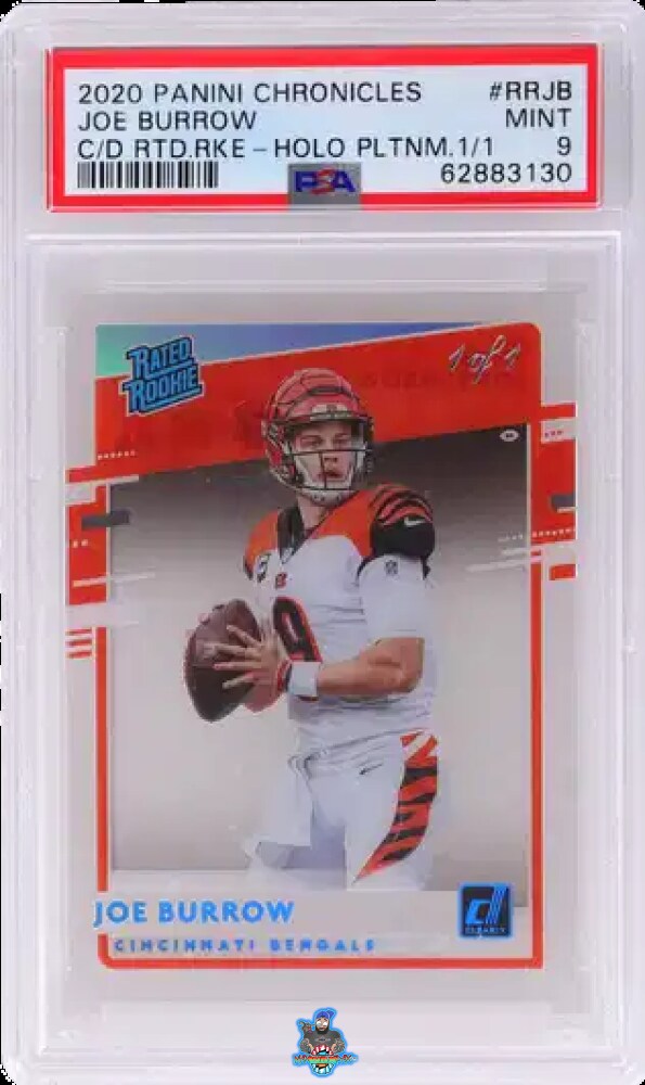 2020 Panini Donruss Clearly Rated Rookies Holo Platinum Joe Burrow #1 /1