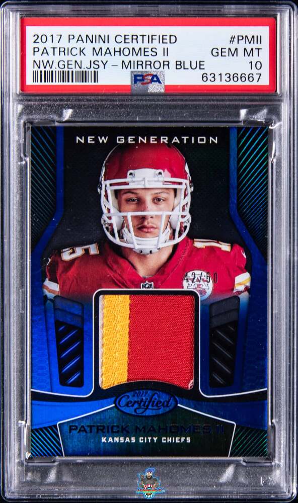 2017 Panini Certified New Generation Jersey Mirror Blue Patrick Mahomes II #7 /50