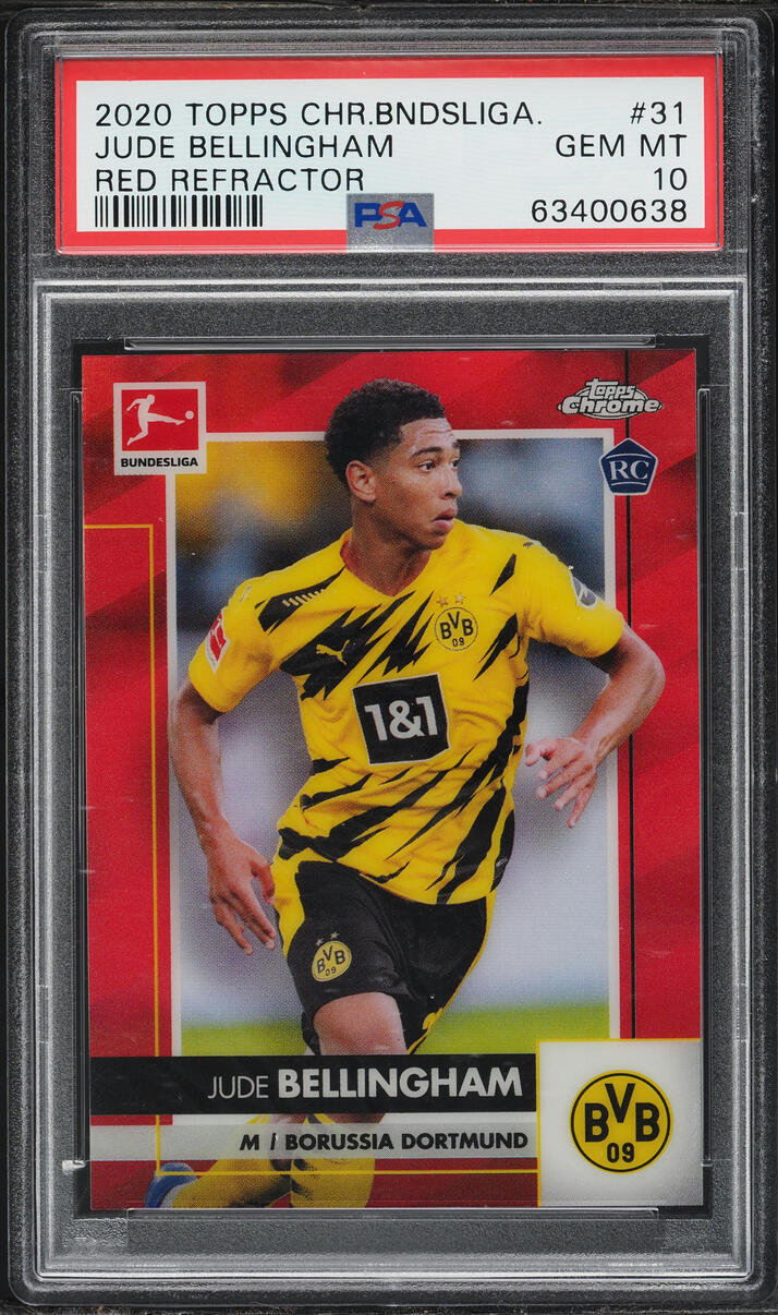 2020 Topps Chrome Bundesliga Red Refractor Jude Bellingham #31 /10