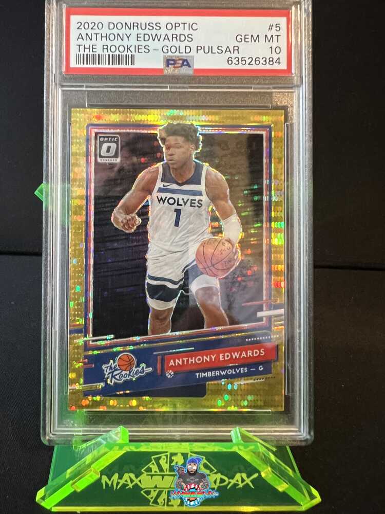 2020 Donruss Optic the Rookies Gold Pulsar Anthony Edwards #5 /10