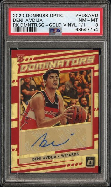 2020 Donruss Optic Rookie Dominators Signature Gold Vinyl Deni Avdija #RDS-AVD /1