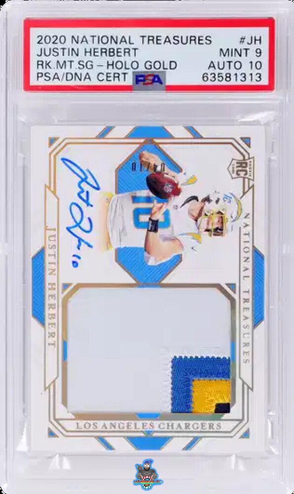 2020 National Treasures Rookie Material Signature Holo Gold Justin Herbert #RMSJH /10