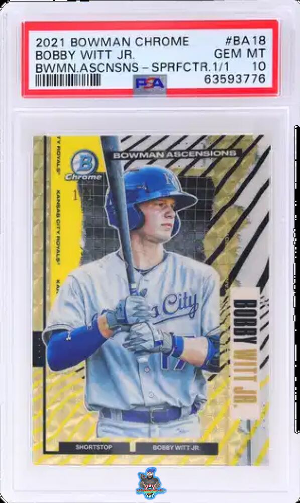 2021 Bowman Chrome Bowman Ascensions Superfractor Bobby Witt Jr. #BA18 /1