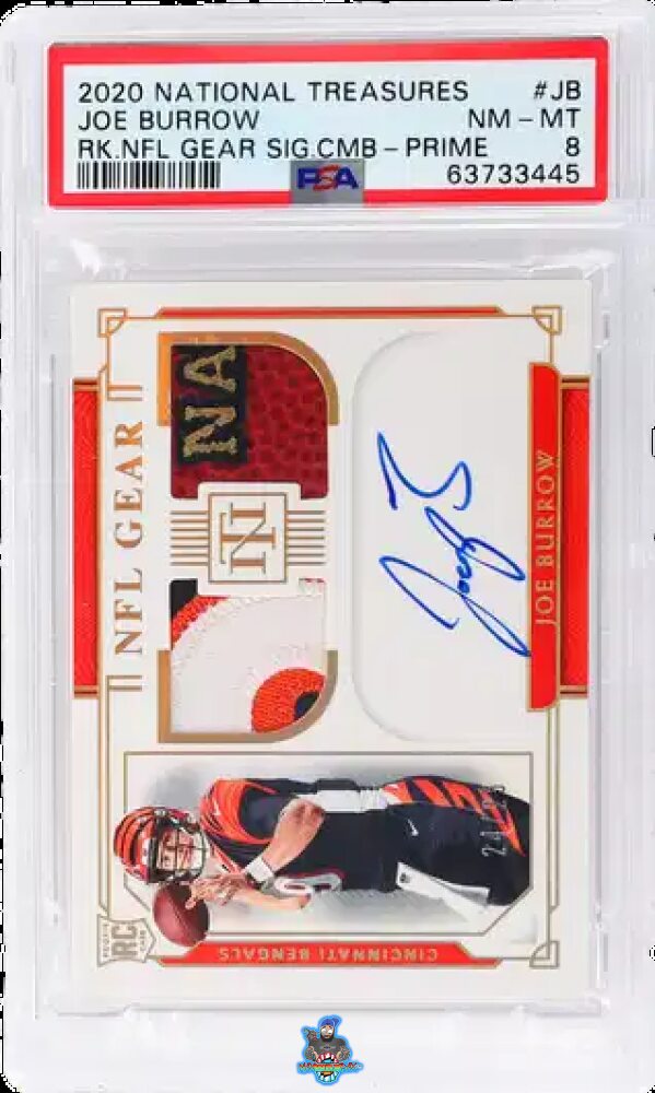 2020 National Treasures Rookie NFL Gear Signature Combo Prime Joe Burrow #RSC-JB /25