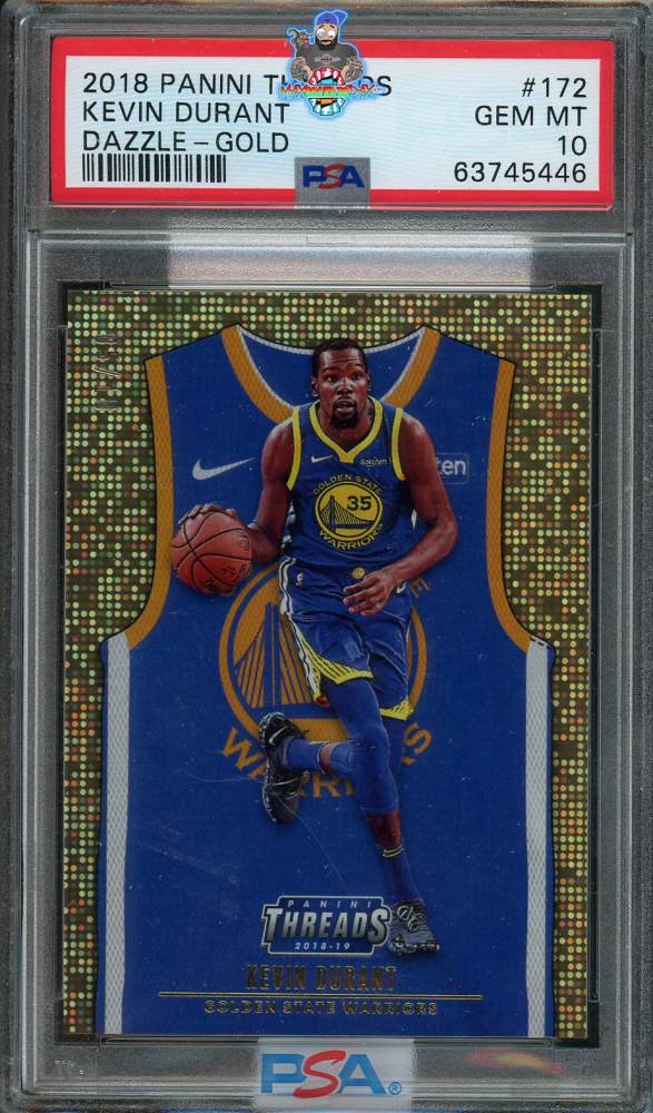 2018 Panini Threads Dazzle Gold Kevin Durant #172 /10