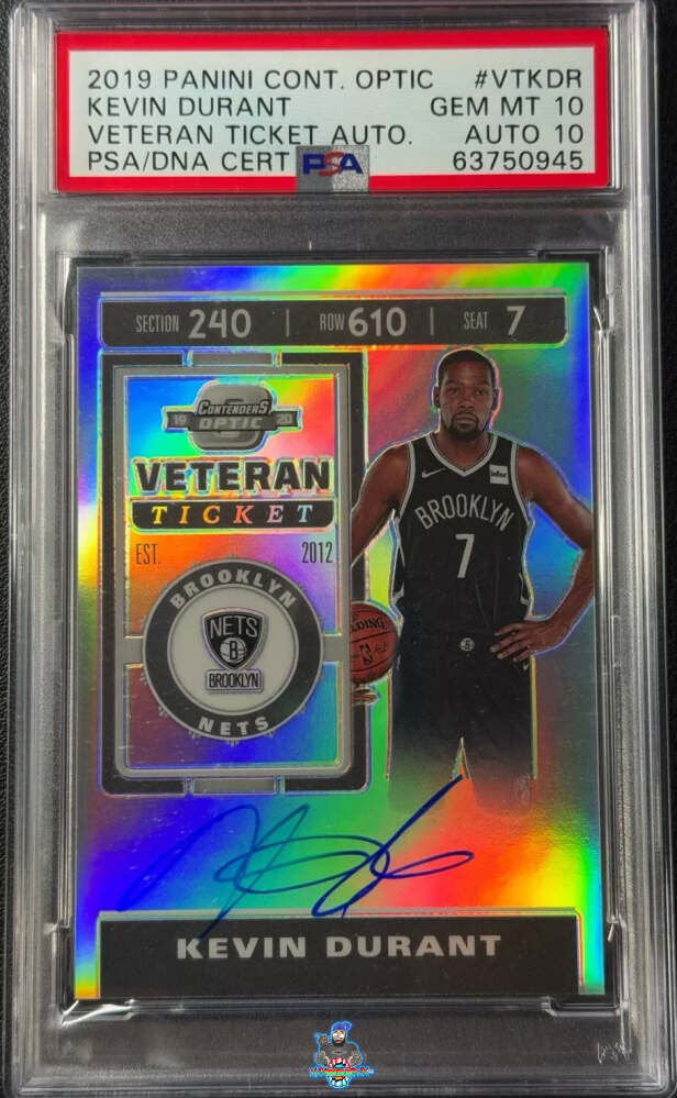 2019 Panini Contenders Optic Veteran Ticket Autograph Kevin Durant #3