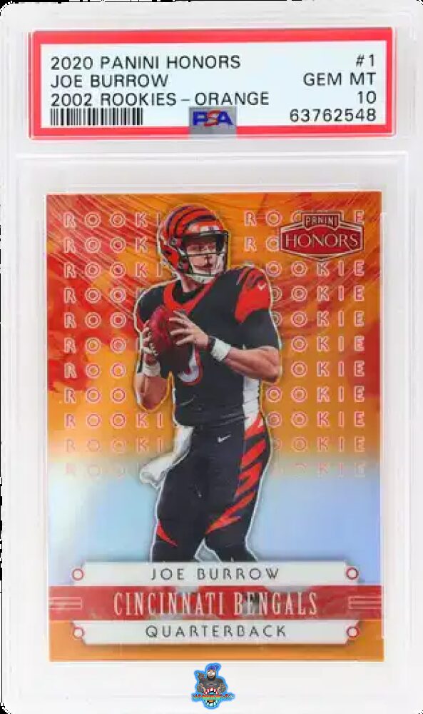 2020 Panini Honors '02 Honors Rookie Signature Orange Joe Burrow #1 /25