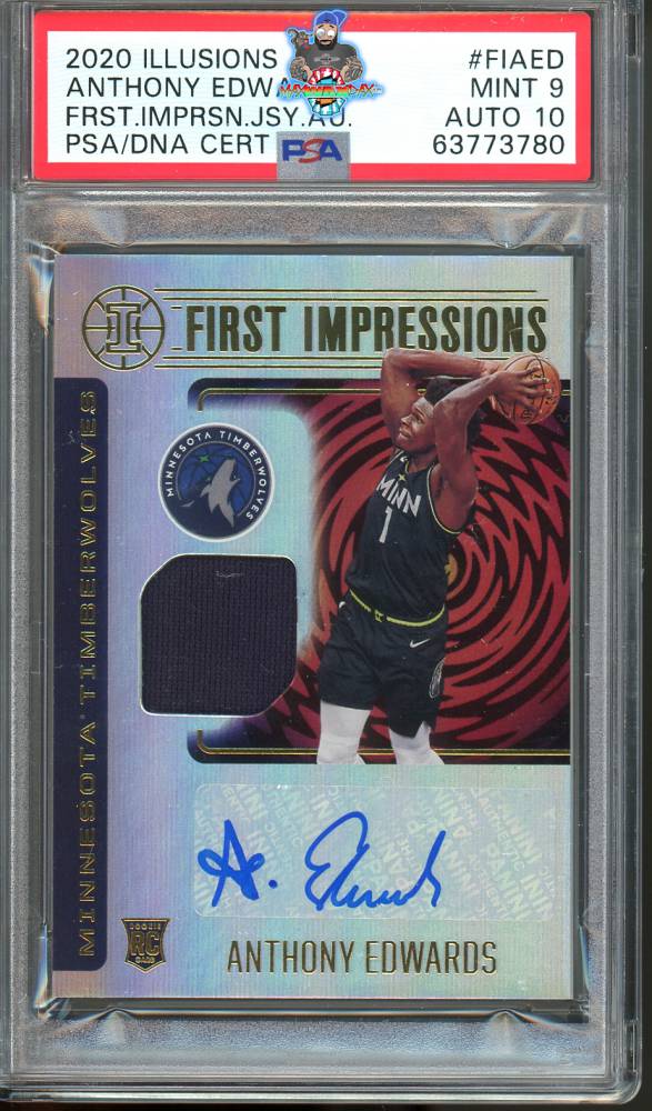2020 Panini Illusions First Impressions Jersey Autograph Anthony Edwards #FI-AED