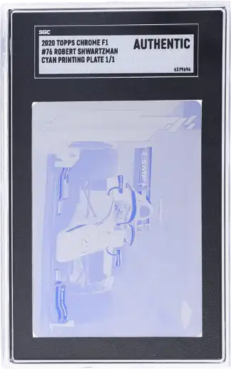 2020 Robert Schwartzman SGC Authentic Topps Chrome F1 Printing Plate #76 1/1