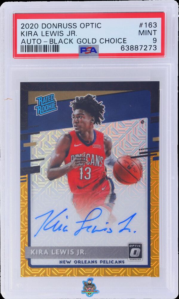2020 Donruss Optic Rookie Signatures Choice Black Gold Kira Lewis Jr. #163 /8