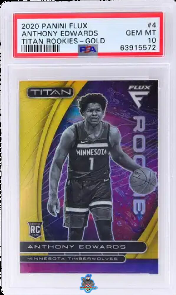 2020 Panini Flux Titan Rookie Gold Anthony Edwards #4 /5
