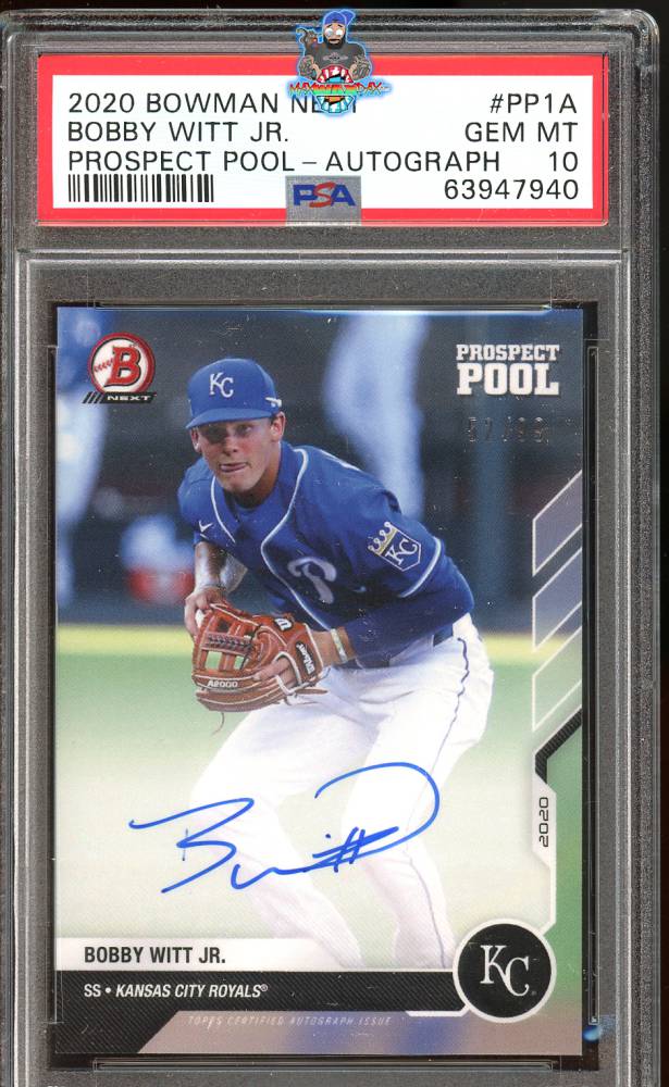 2020 Bowman Next Prospect Pool Autograph Bobby Witt Jr. #1A