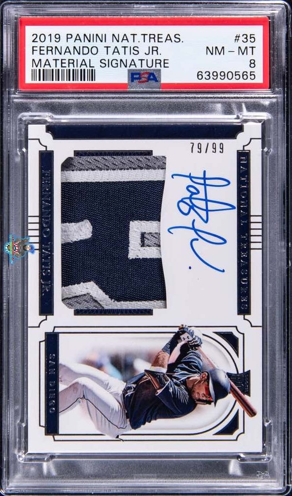 2019 National Treasures Material Signature Fernando Tatis Jr. #35 /99