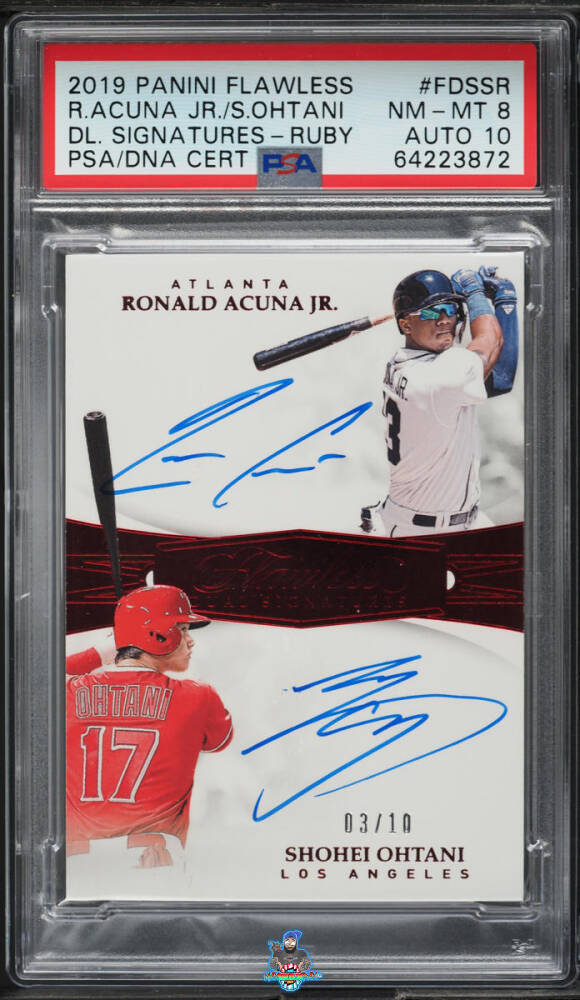 2019 Panini Flawless Dual Signatures Ruby Ronald Acuna Jr./Shohei Ohtani #4 /10