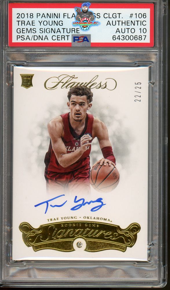 2018 Panini Flawless Collegiate Rookie Gems Signature Trae Young #106 /25