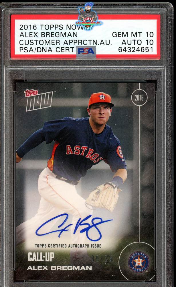 2016 Topps Now Customer Appreciation Autograph Alex Bregman #1 /25