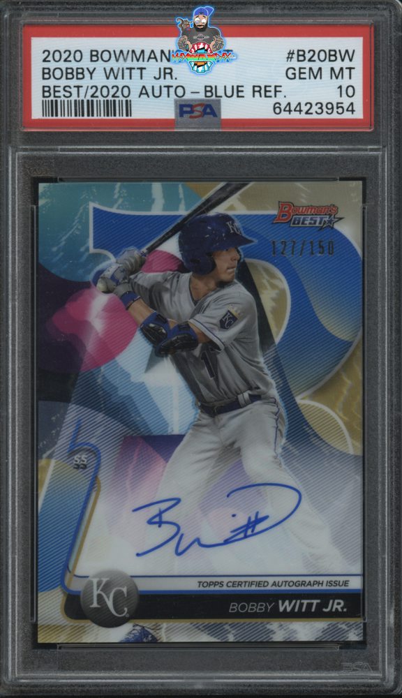 2020 Bowman's Best Best of '20 Autographs Blue Refractor Bobby Witt Jr. #B20BW /150