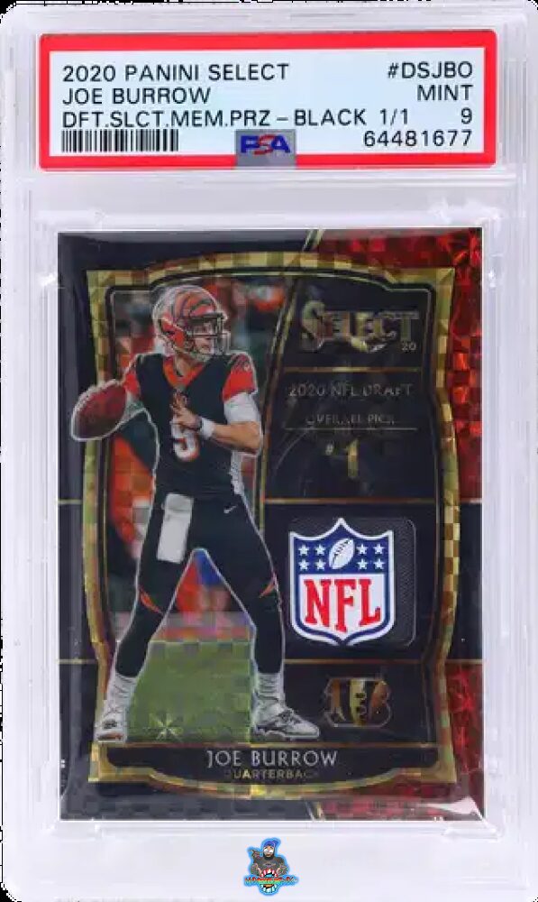 2020 Panini Select Draft Selections Memorabilia Black Prizm Joe Burrow #1 /1