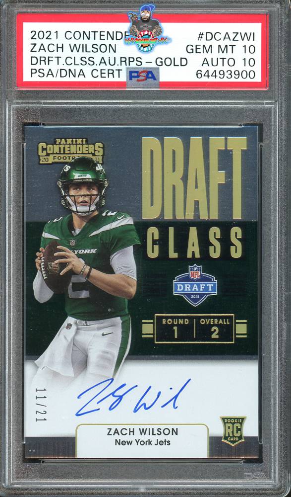 2021 Panini Contenders Draft Class Autograph Gold Zach Wilson #2 /21